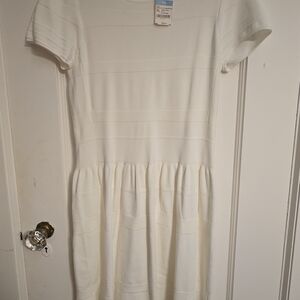 J. McLaughlin Cream Casual Dress